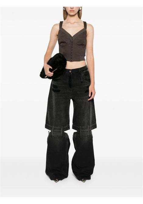 Jeans con cut-out in nero The Attico - donna THE ATTICO | 248WCP157D097100